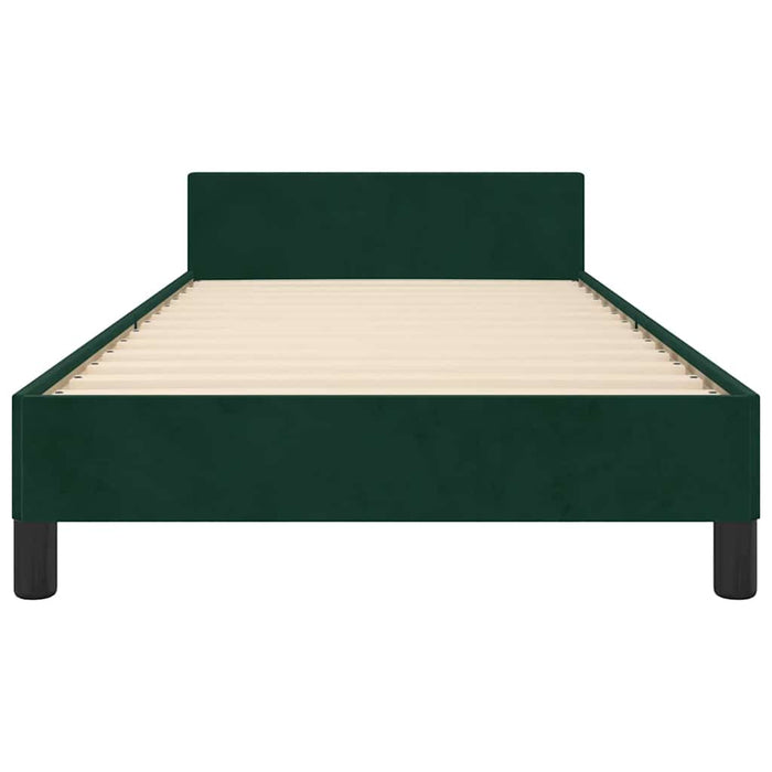 Giroletto senza Materasso-Struttura Letto Verde Scuro 80x200 cm in Velluto 505900