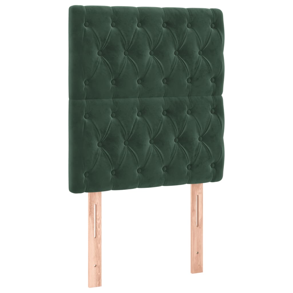 Giroletto senza Materasso Verde Scuro 80x200 cm in Velluto 3125907