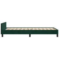 Giroletto senza Materasso-Struttura Letto Verde Scuro 100x200 cm in Velluto 268986