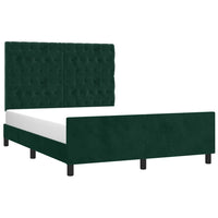 Giroletto senza Materasso-Struttura Letto Verde Scuro 140x190 cm in Velluto 690851