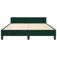 Giroletto senza Materasso-Struttura Letto Verde Scuro 140x190 cm in Velluto 690851