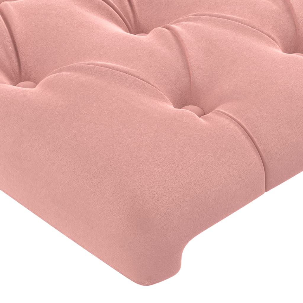 Giroletto con Testiera Rosa 140x190 cm in Velluto 3125939