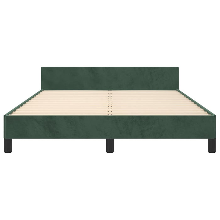 Giroletto senza Materasso-Struttura Letto Verde Scuro 140x200 cm in Velluto 375075