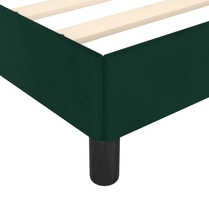 Giroletto senza Materasso-Struttura Letto Verde Scuro 140x200 cm in Velluto 375075