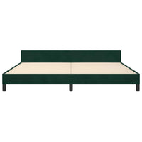 Giroletto senza Materasso-Struttura Letto Verde Scuro 200x200 cm in Velluto 374918