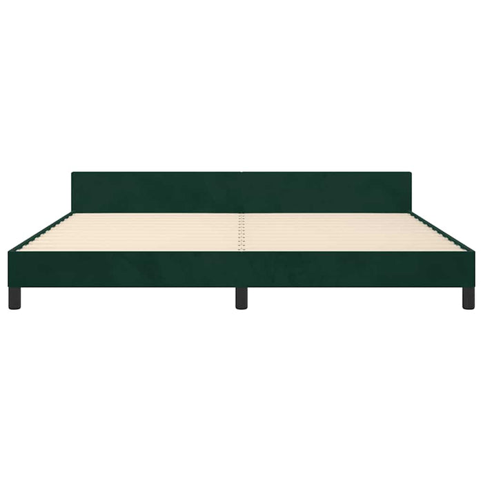 Giroletto senza Materasso-Struttura Letto Verde Scuro 200x200 cm in Velluto 374918