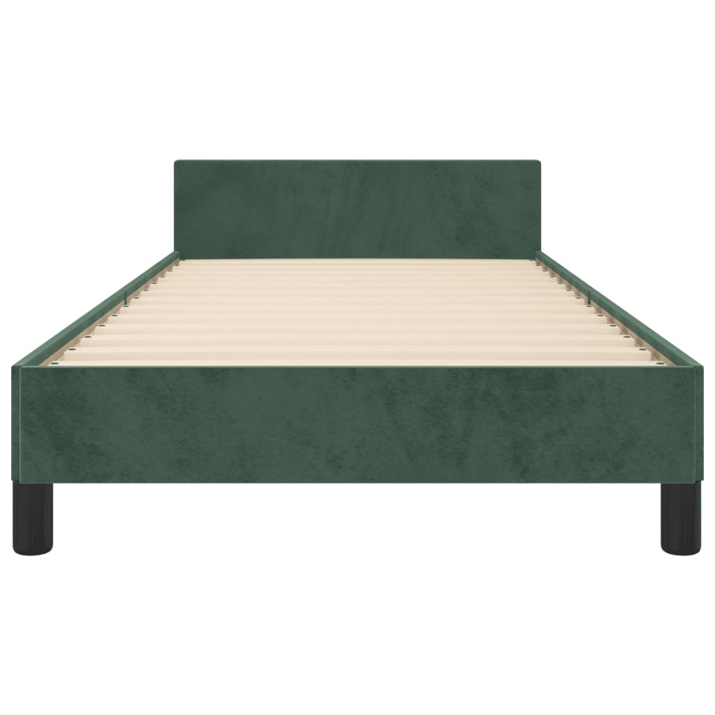 Giroletto senza Materasso Verde Scuro 80x200 cm in Velluto 3125968