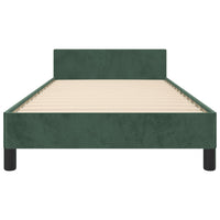 Giroletto senza Materasso Verde Scuro 80x200 cm in Velluto 3125968