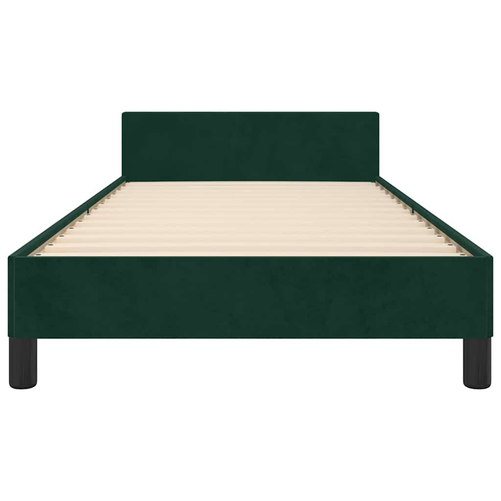 Giroletto senza Materasso-Struttura Letto Verde Scuro 80x200 cm in Velluto 772913