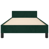 Giroletto senza Materasso-Struttura Letto Verde Scuro 80x200 cm in Velluto 772913