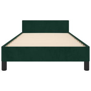 Giroletto senza Materasso-Struttura Letto Verde Scuro 80x200 cm in Velluto 772913