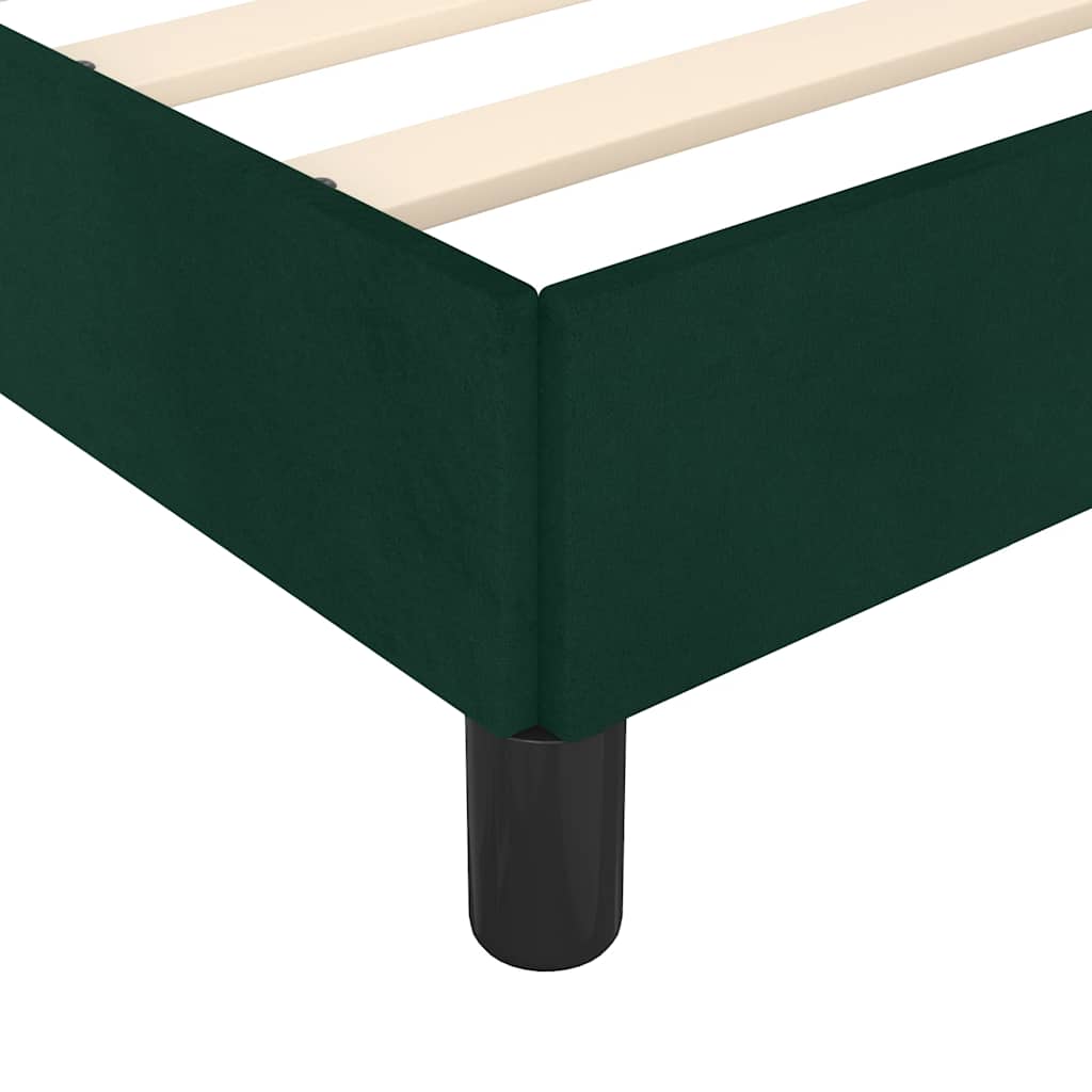 Giroletto senza Materasso-Struttura Letto Verde Scuro 80x200 cm in Velluto 772913