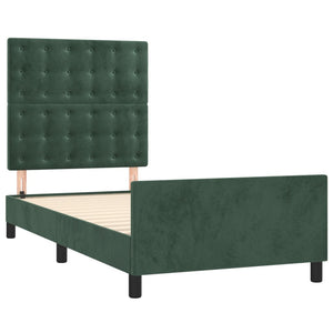 Giroletto senza Materasso Verde Scuro 90x200 cm in Velluto 3125980