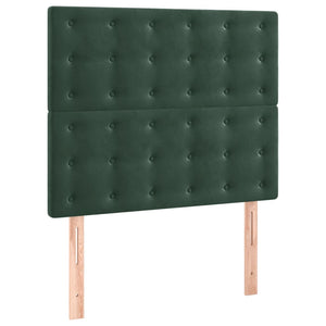 Giroletto senza Materasso-Struttura Letto Verde Scuro 90x200 cm in Velluto 967755