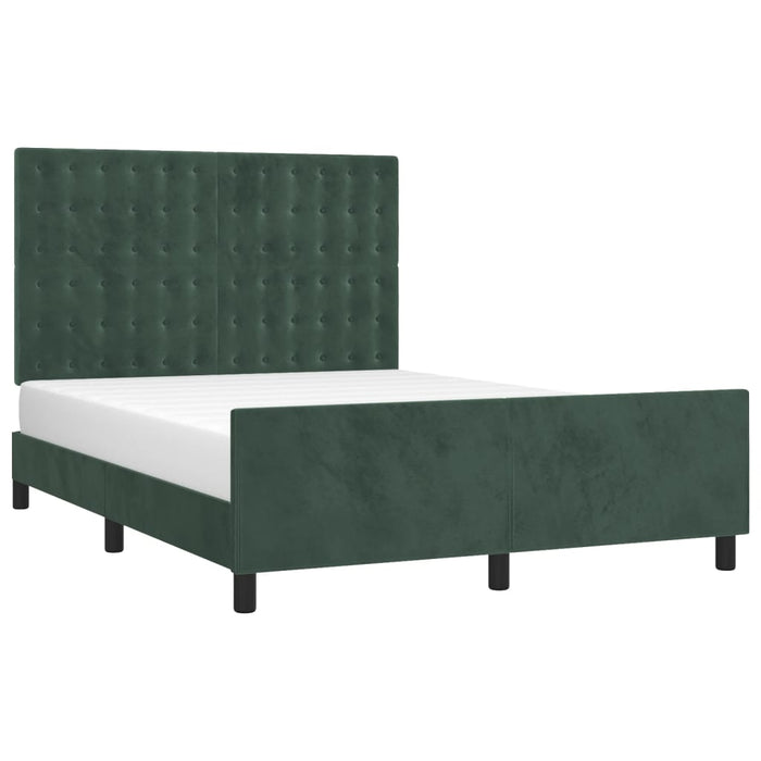 Giroletto senza Materasso Verde Scuro 140x190 cm in Velluto 3125998