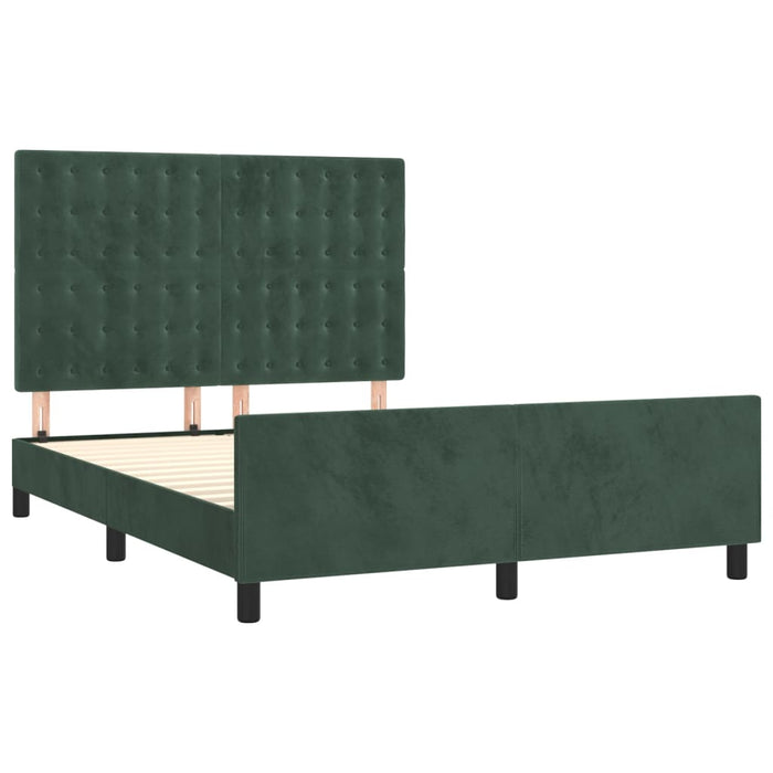 Giroletto senza Materasso Verde Scuro 140x190 cm in Velluto 3125998