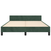 Giroletto senza Materasso-Struttura Letto Verde Scuro 140x200 cm in Velluto 280777
