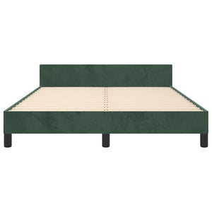 Giroletto senza Materasso-Struttura Letto Verde Scuro 140x200 cm in Velluto 280777