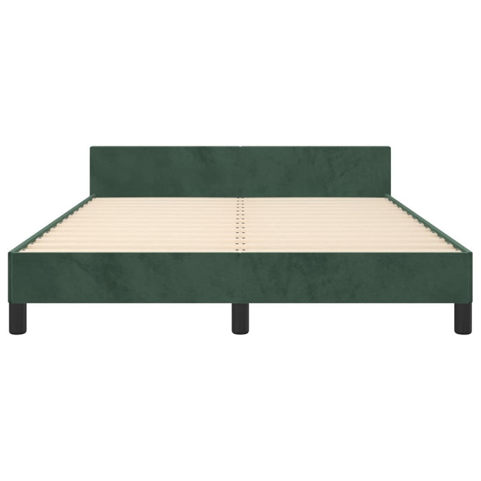 Giroletto senza Materasso-Struttura Letto Verde Scuro 140x200 cm in Velluto 280777