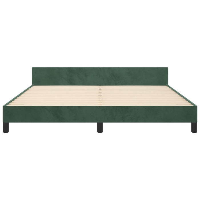 Giroletto senza Materasso Verde Scuro 160x200 cm in Velluto 3126010