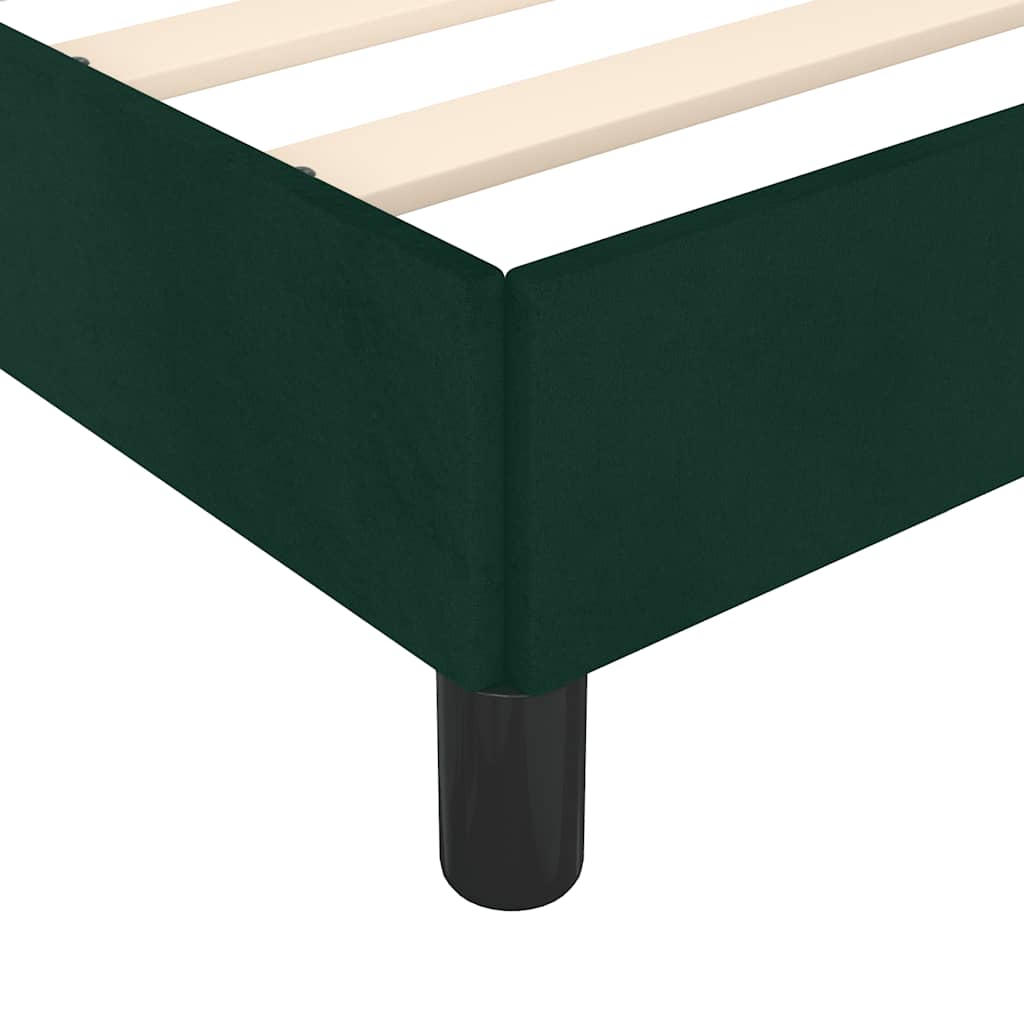 Giroletto senza Materasso-Struttura Letto Verde Scuro 160x200 cm in Velluto 687433