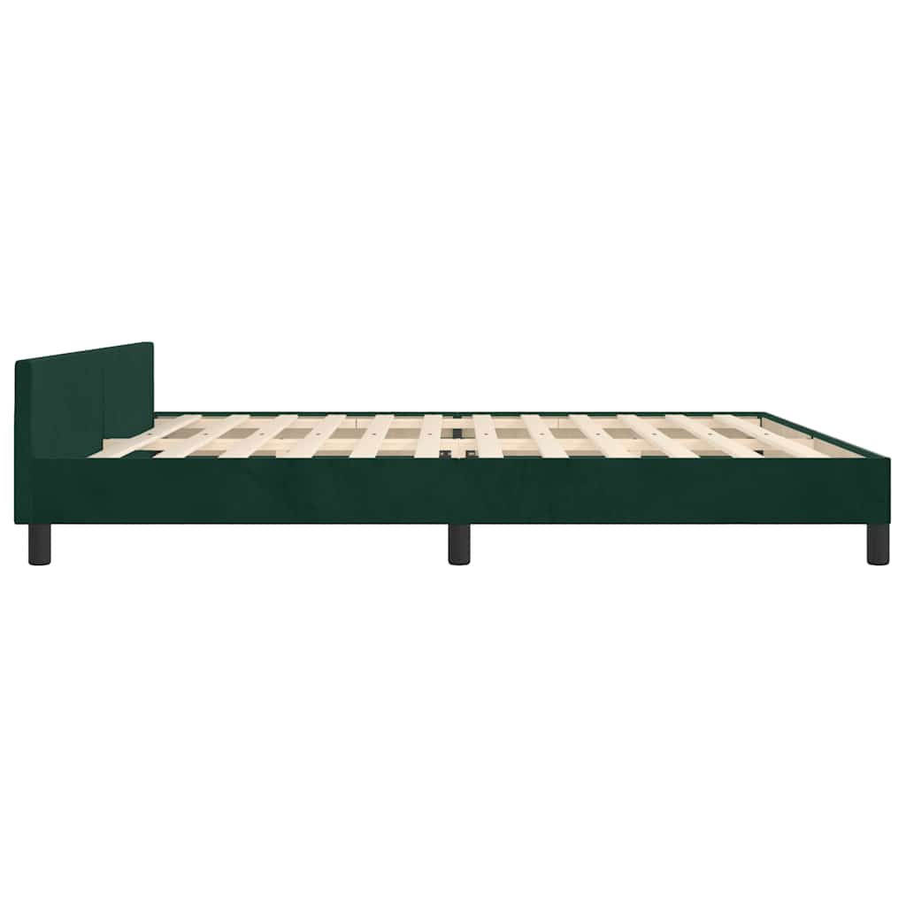 Giroletto senza Materasso-Struttura Letto Verde Scuro 200x200 cm in Velluto 500441