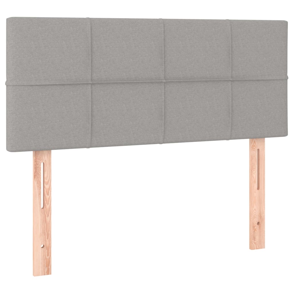 Giroletto a Molle con Materasso Grigio Chiaro 90x190 cm Tessuto