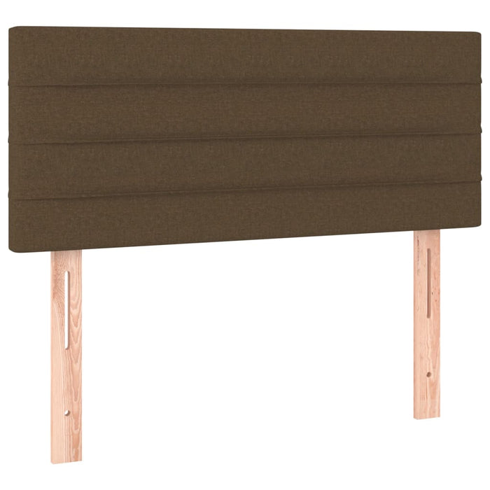 Giroletto a Molle con Materasso-Struttura Letto Marrone Scuro 80x200 cm Tessuto 810813