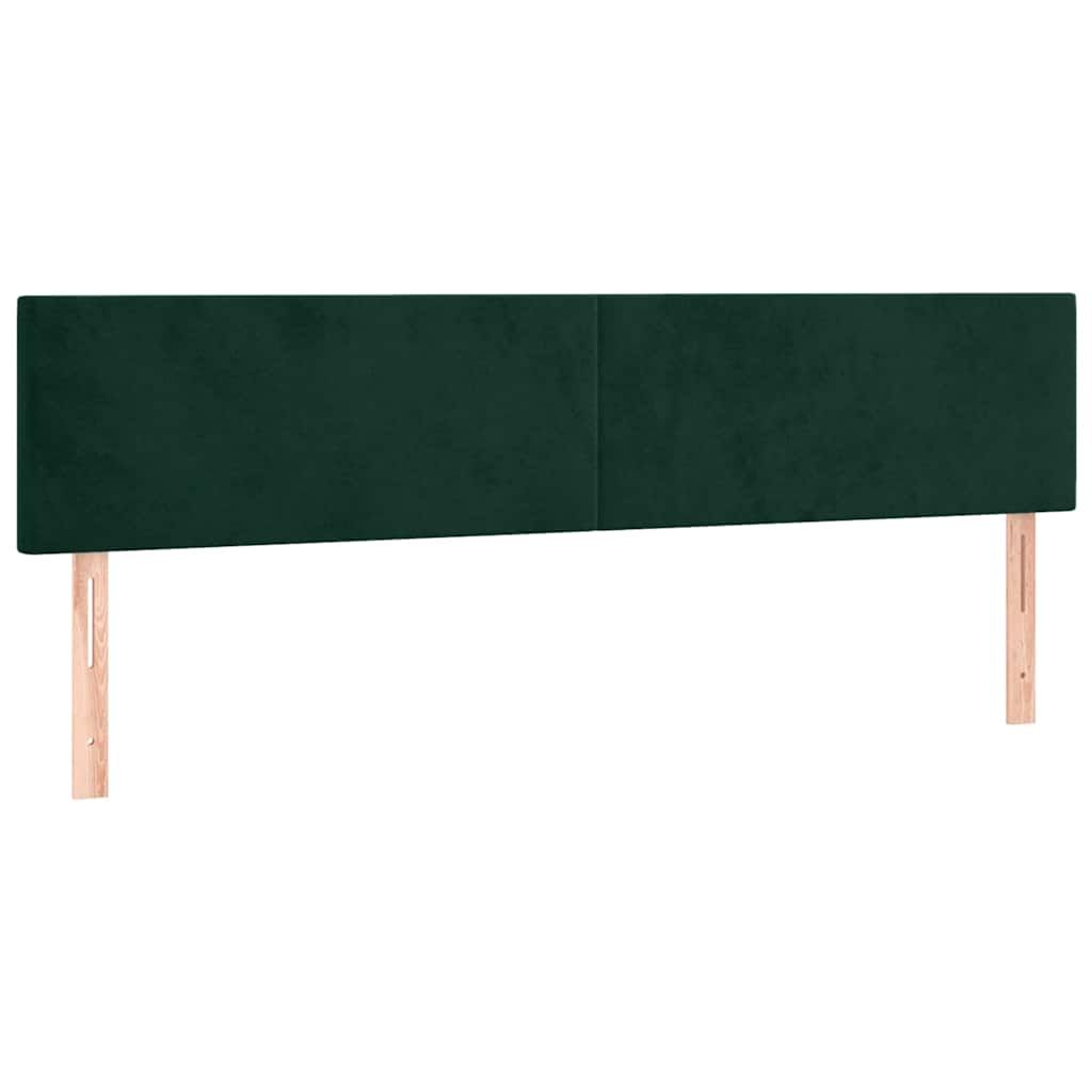 Giroletto a Molle con Materasso Verde Scuro 160x200 cm Velluto 3141194