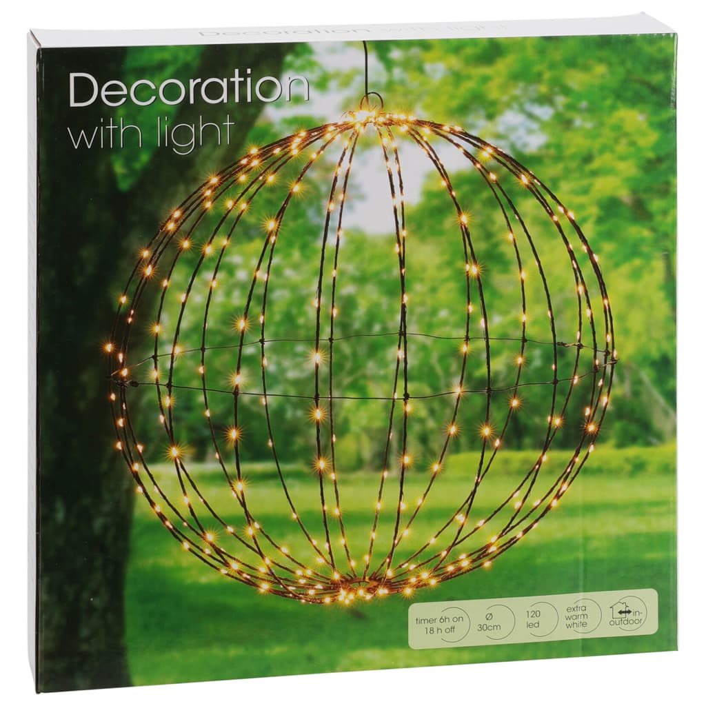 ProGarden Lampada a Sfera Decorativa a LED Pieghevole 30 cm 447588