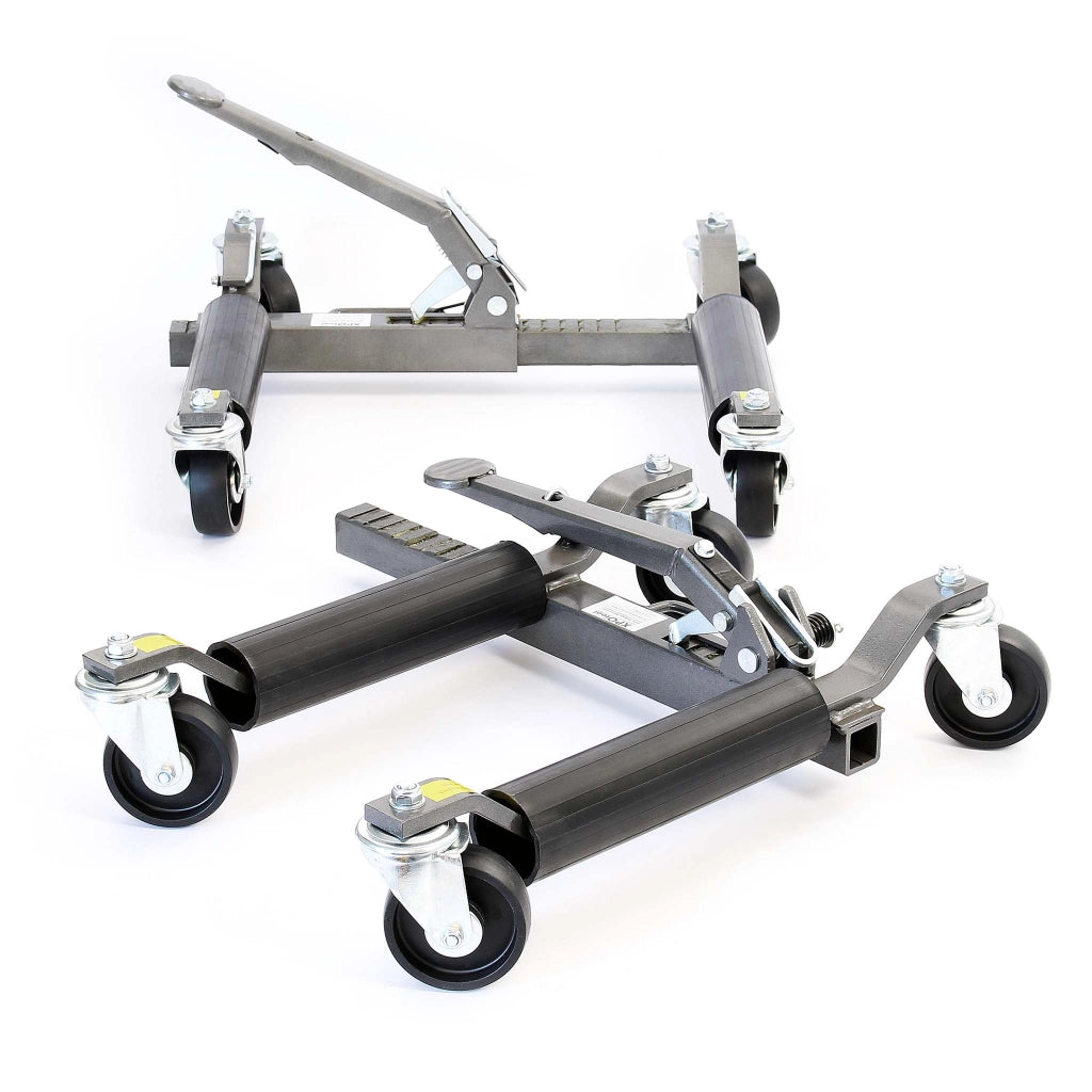 Martinetti per manovra auto con ruote Set da 2 Max 566 kg l’uno Per pneumatici larghi 30cm