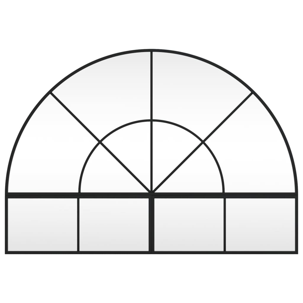 Specchio da Parete Nero 100x70 cm Arco in Ferrocod mxl 83429