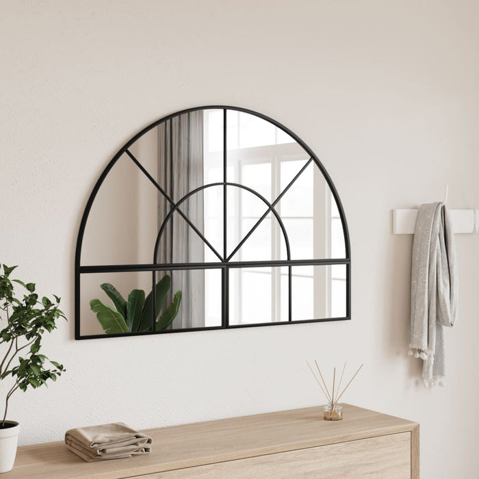 Specchio da Parete Nero 100x70 cm Arco in Ferrocod mxl 83429