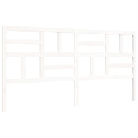 Giroletto Testiera Bianco Super King Size-Struttura Letto in Legno Massello 964803