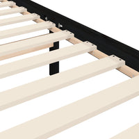 Giroletto con Testiera Nero 160x200 cm Legno Massello 3195170