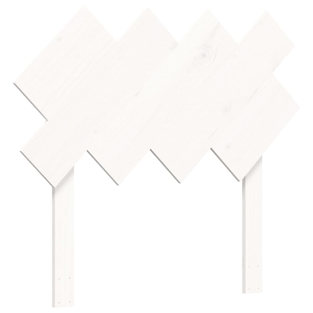 Giroletto con Testiera Bianco 100x200 cm in Legno Massello 3195277