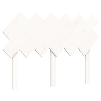 Giroletto con Testiera Bianco 120x200 cm in Legno Massello 3195282