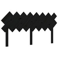 Giroletto con Testiera Nero 160x200 cm Legno Massello 3195300