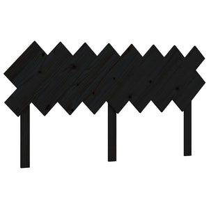 Giroletto con Testiera Nero 160x200 cm Legno Massello 3195300