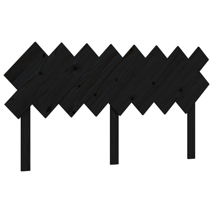 Giroletto con Testiera Nero 160x200 cm Legno Massello 3195300