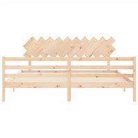 Giroletto con Testiera 200x200 cm in Legno Massello 3195306