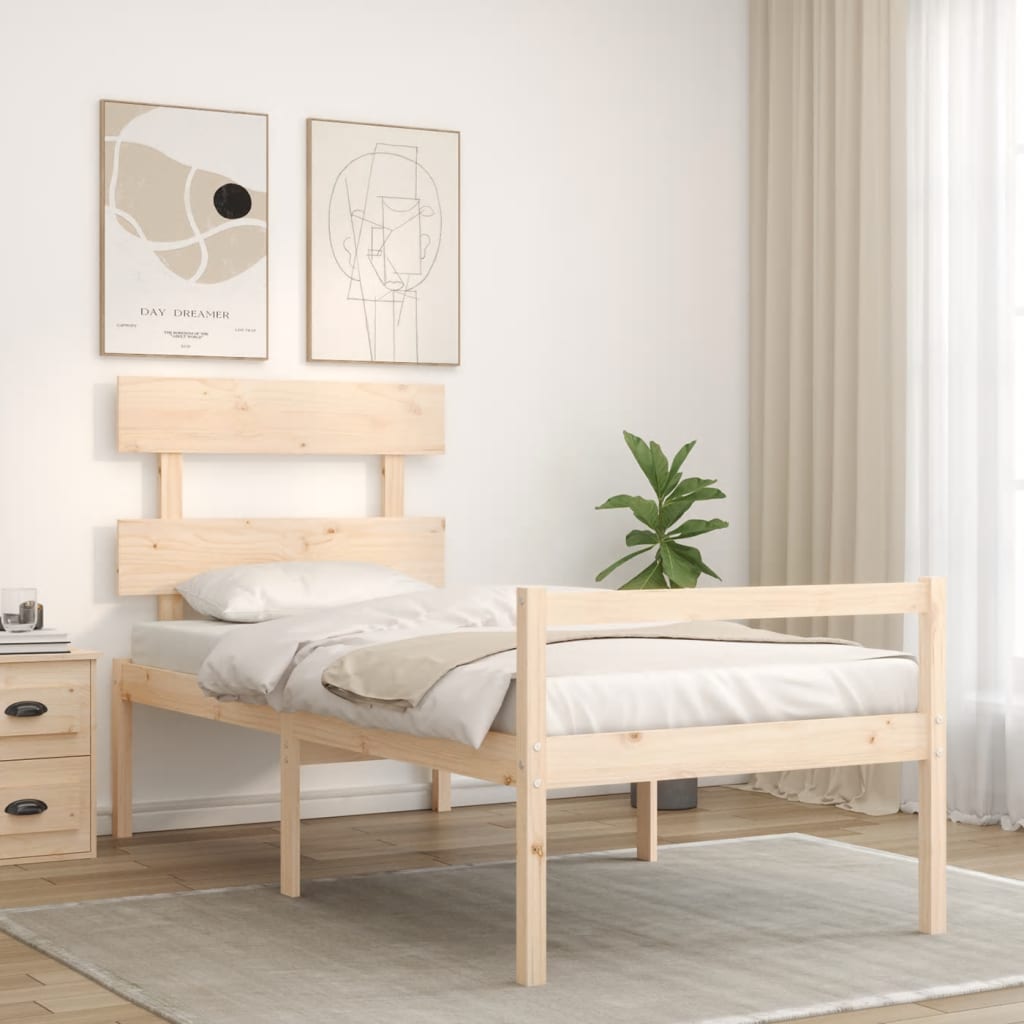 Letto per Anziani con Testiera Small Single in Legno Massello 3195311