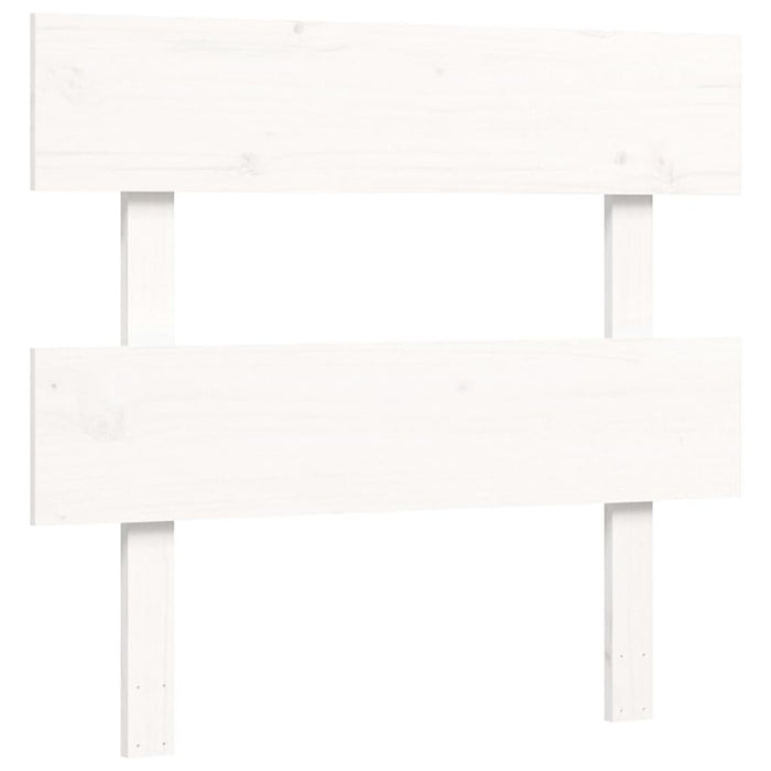 vidaXL Letto per Anziani con Testiera Bianco 90x200 cm Legno Massello