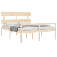 Letto per Anziani con Testiera 160x200 cm in Legno Massello 3195361