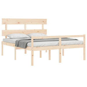Letto per Anziani con Testiera 160x200 cm in Legno Massello 3195361