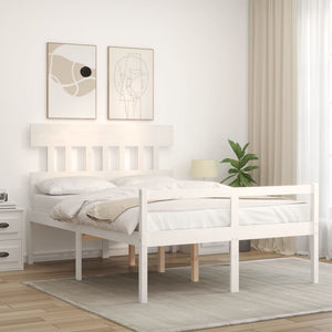 Letto per Anziani Bianco Testiera Small Double Legno Massellocod mxl 81042