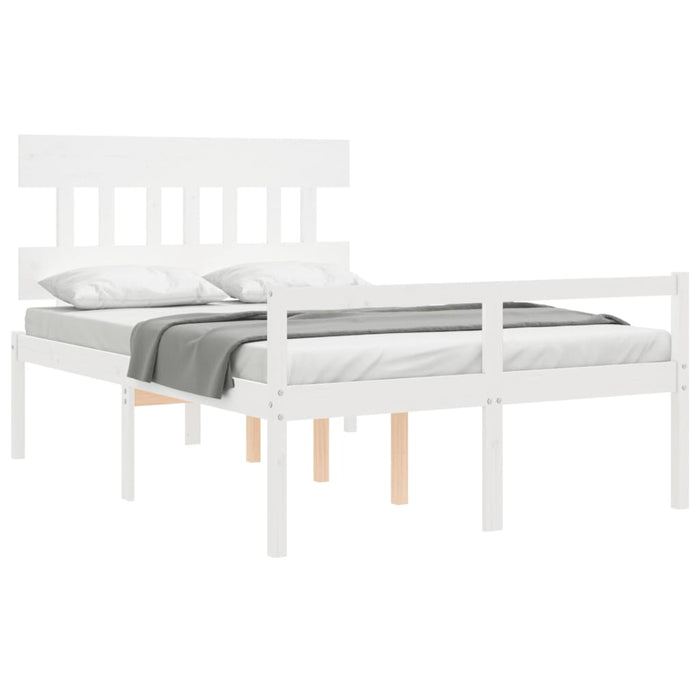 Letto per Anziani Bianco Testiera Small Double Legno Massello 3195387