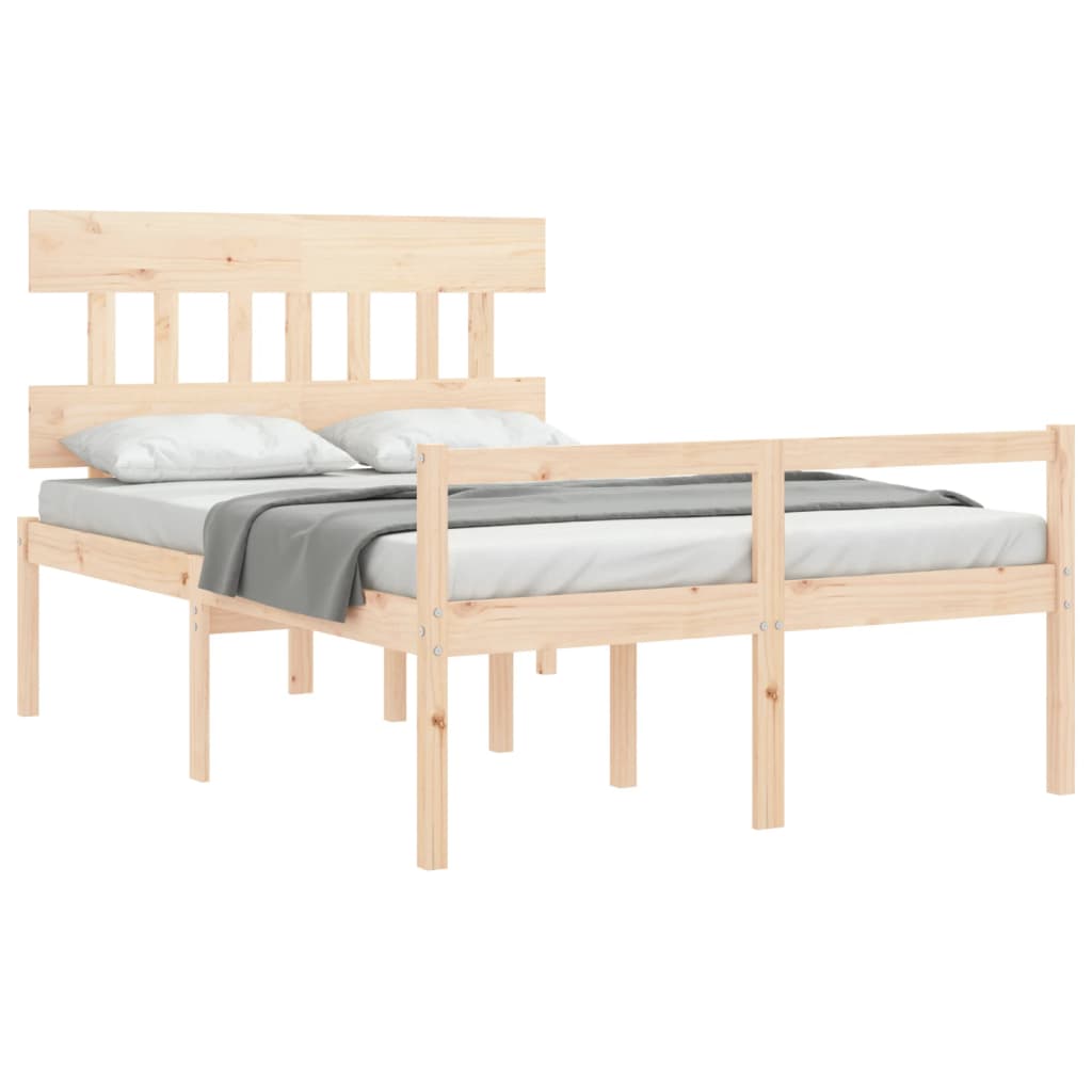 Letto per Anziani con Testiera 120x200 cm in Legno Massello 3195411