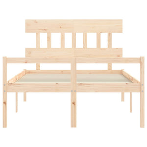 Letto per Anziani con Testiera 120x200 cm in Legno Massello 3195411