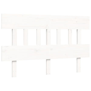 Letto per Anziani con Testiera Bianco 140x200 cm Legno Massello 3195417